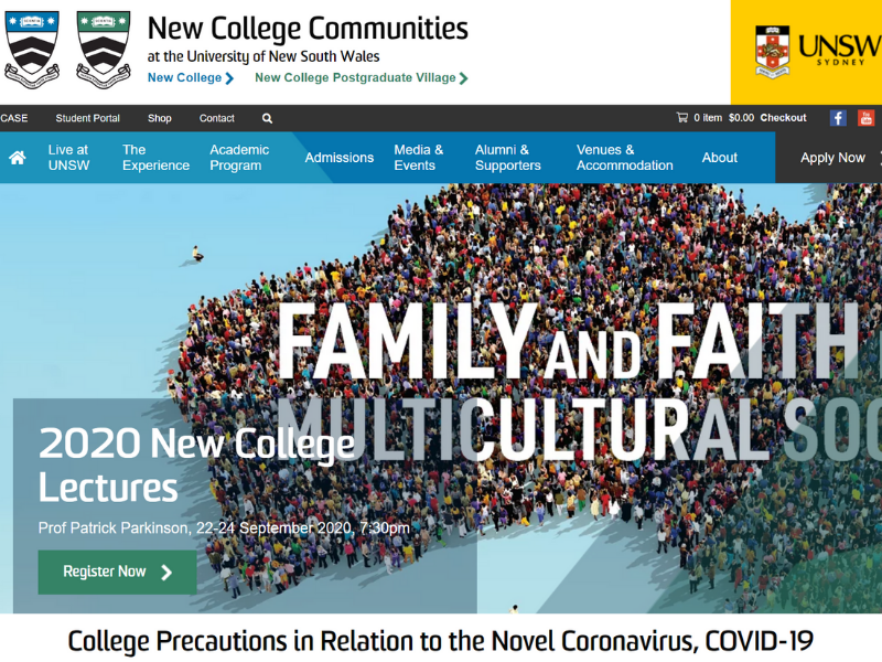 New College Communities homepage