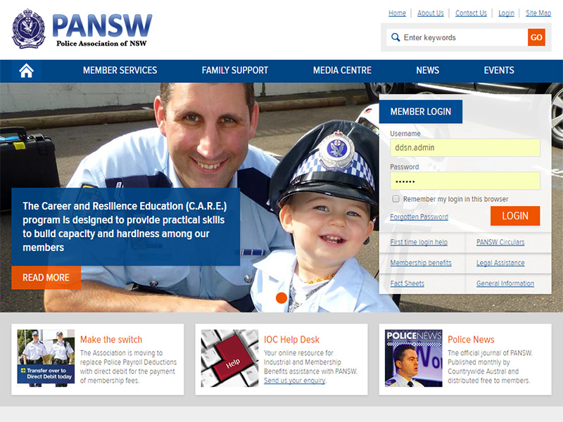 The PANSW home page