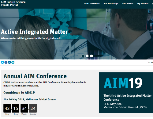 Screenshot from the CSIRO Active Integrated Matter conference