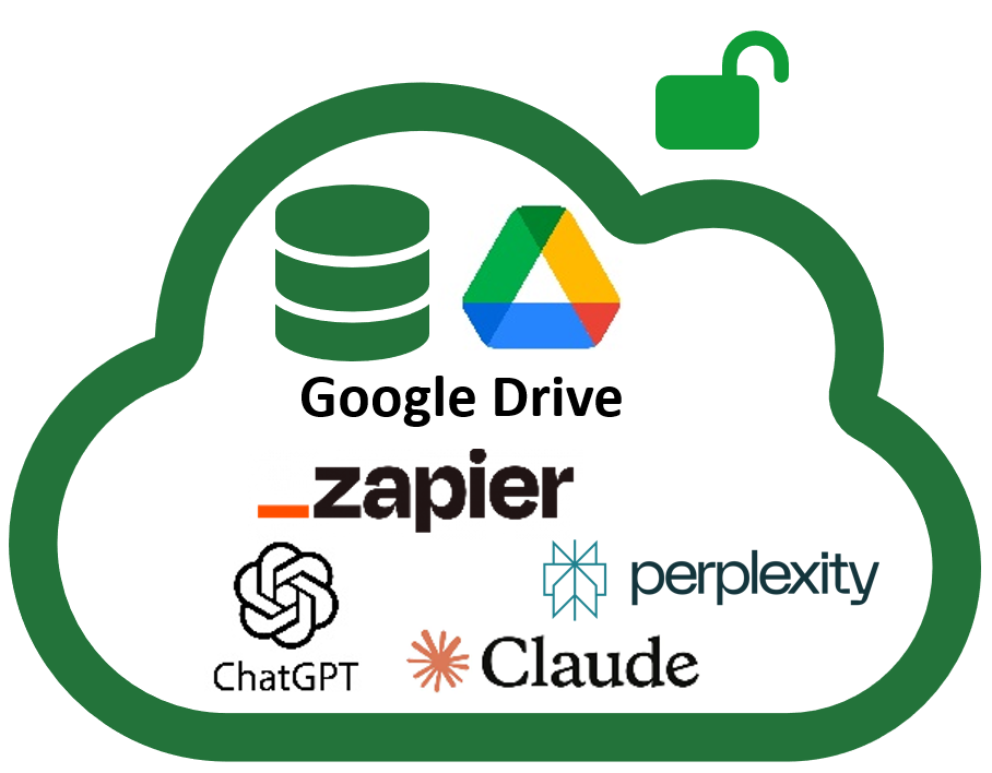 Graphic of agent components operating in the cloud