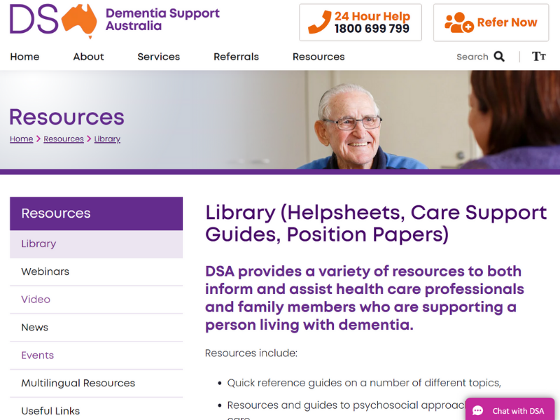Dementia Support Australia Resources