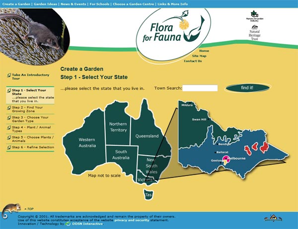 Flora for Fauna region map